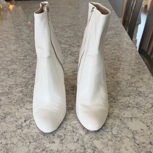 Steve Madden Cream Ankle Boots